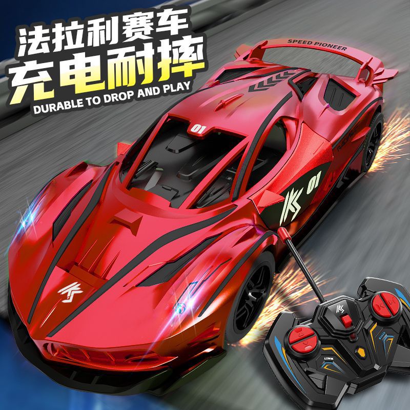 Control remoto coche de carreras de deriva recargable de alta velocidad coche de control remoto eléctrico coche de juguete para niños niños niños 3 - 6 años