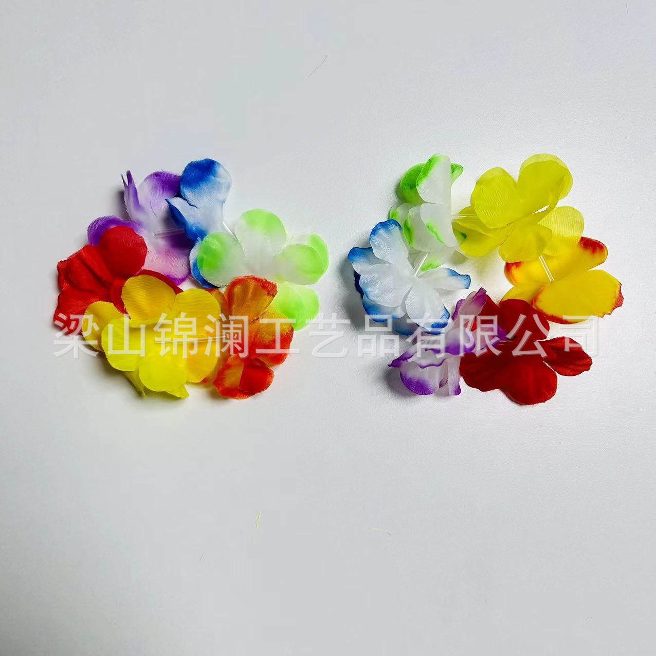 Hawaii 30 pares de guirnaldas de colores, 30 flores de cabeza, 12 flores de mano, 6 guirnaldas de espectáculo de fiesta