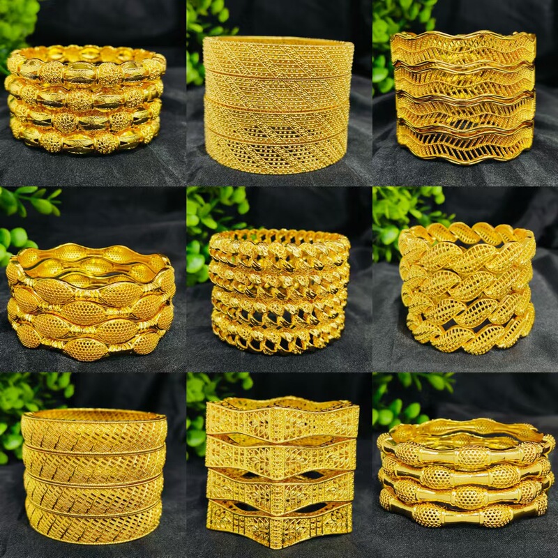 Cross Border Dubai Women's Bracelet Middle East Gold Bracelet Ethiopia Saudi Arabia Wedding Bride Jewelry