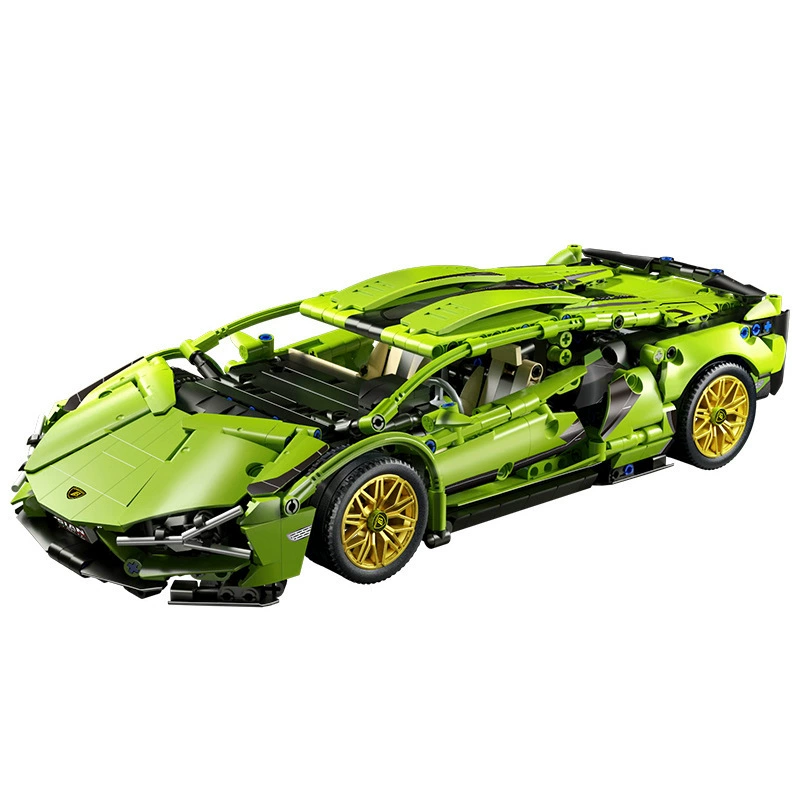 Конструктор в стиле LEGO, звездное небо, гоночный автомобиль, игрушка-модель машины, панк-стиль, с пультом управления