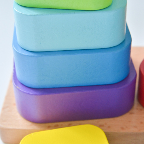 New Cloud Children's Geometric Shape Stack Column Block Educational Baby Cognitive Montessori Early Education Enlightenment Intellectual Toy