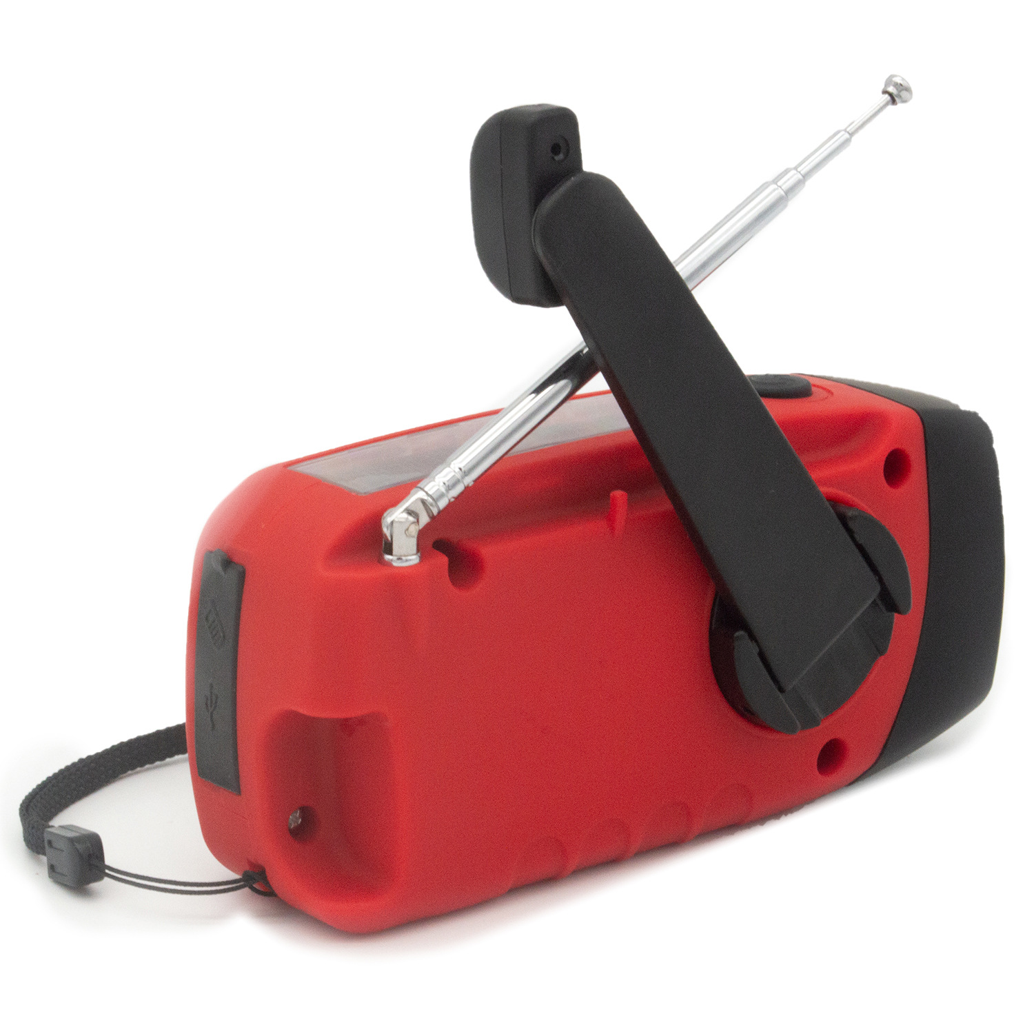 Radio multifuncional transfronteriza de manivela para prevención de desastres y emergencias, linterna FM con luz potente, búsqueda automática de estaciones portátil, interfaz USB. image 4