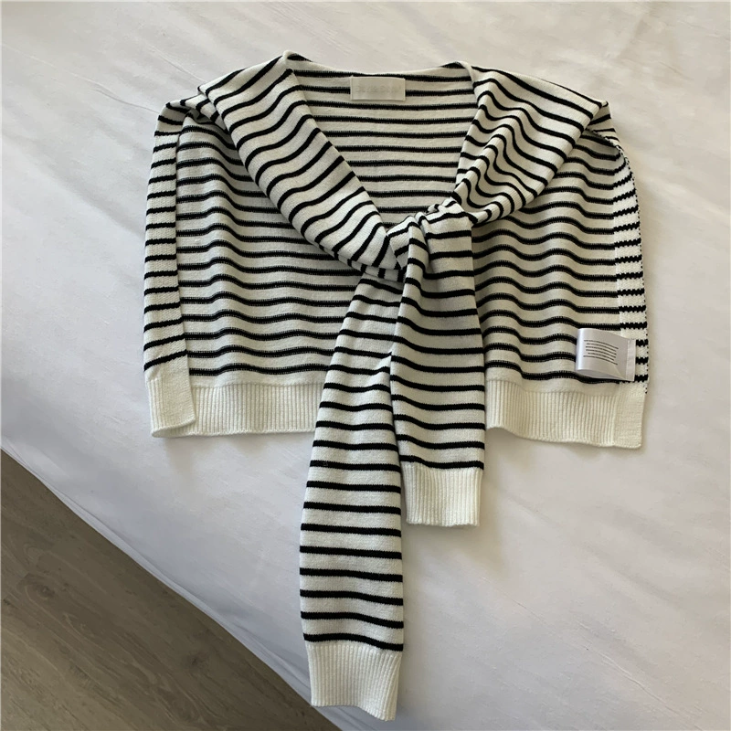Вязаный летний плащ, осенний жилет, с защитой шеи, корейский стиль, западный стиль