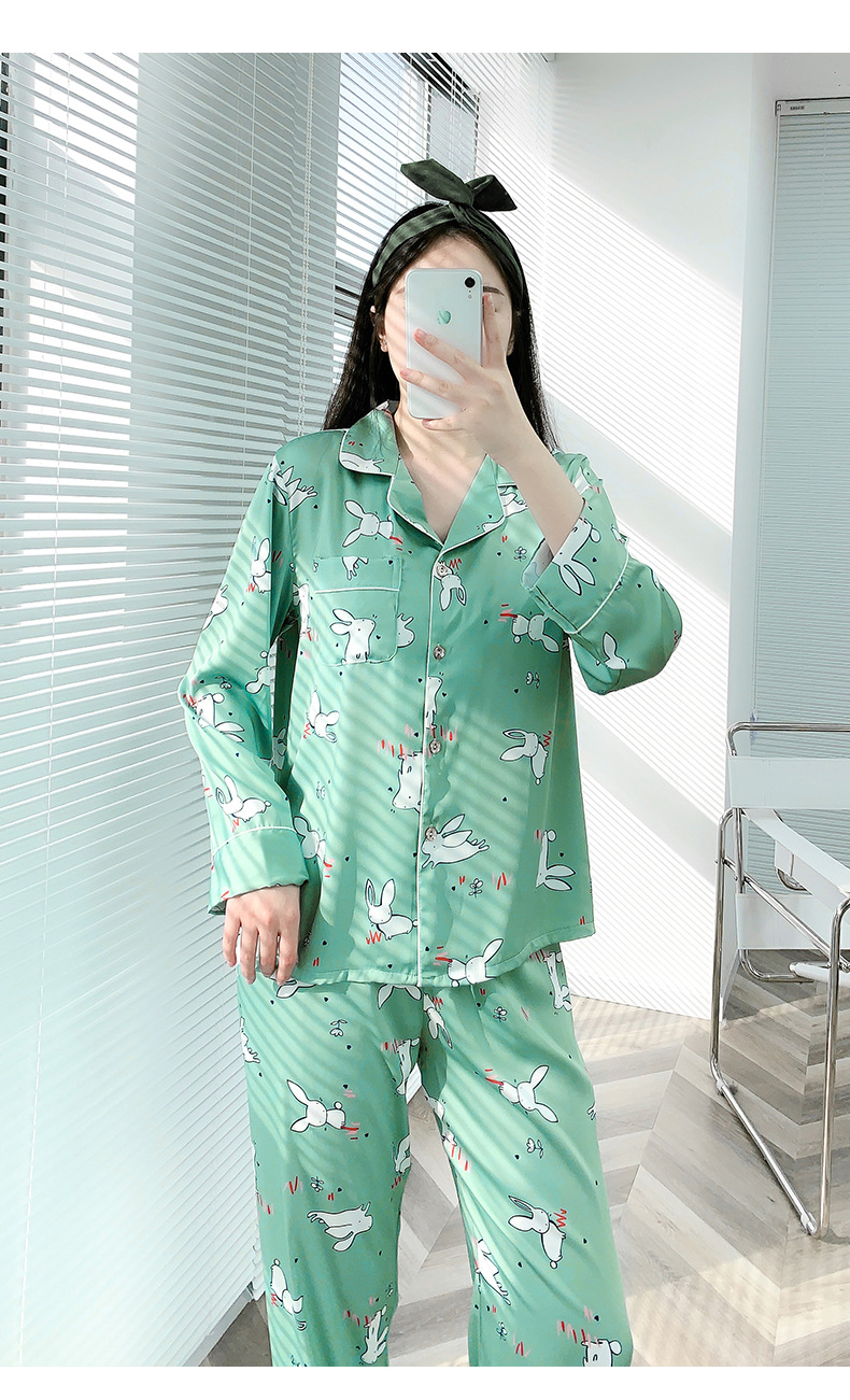 long-sleeved spring and autumn silk summer thin home service suit NSJO29512