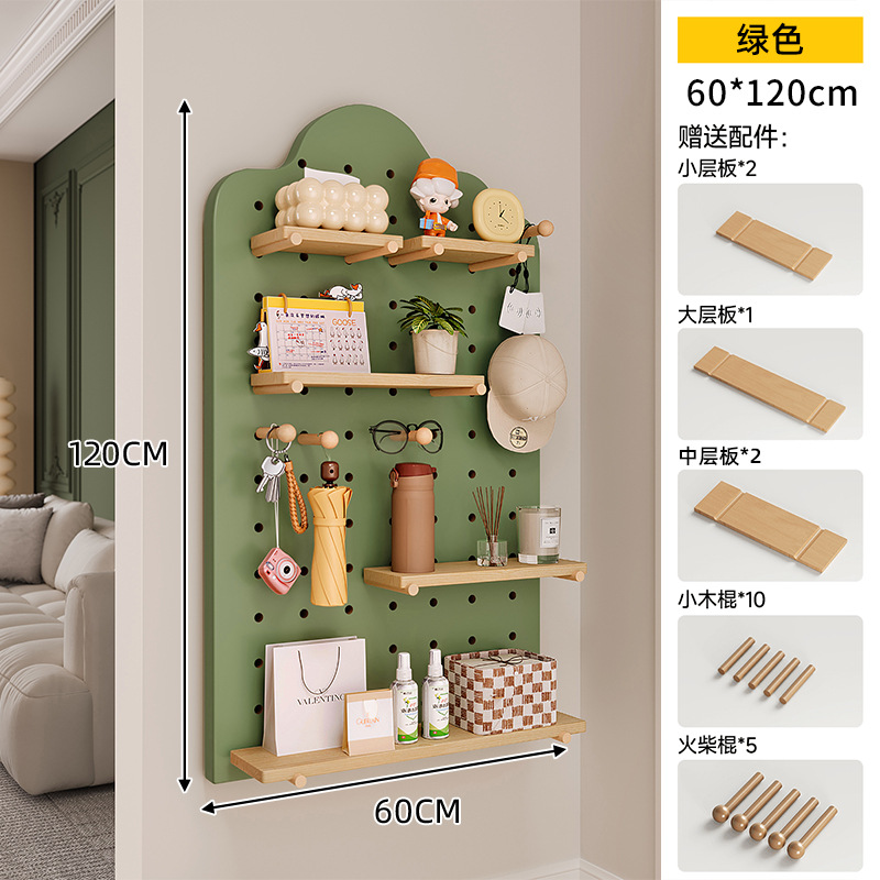 Oso pequeño agujero agujero tablero de escritorio de madera sólida almacenar exhibición modelado decoración de pared sala de estar estante de pared