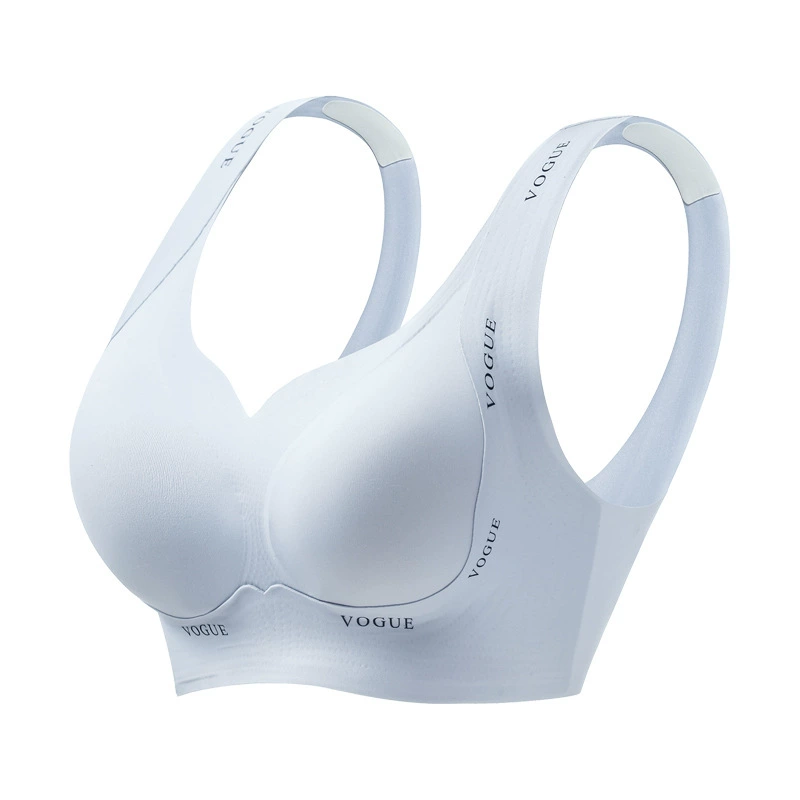 W-shaped Soft Support Bra, Double-Layer Wireless, Seamless No-Trace Cups, Sizes M–6XL