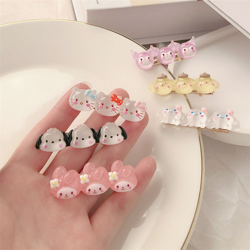 Cute and versatile girl duckbill clip Pacha dog Kurome ins cartoon hairpin student bangs clip hairpin headdress