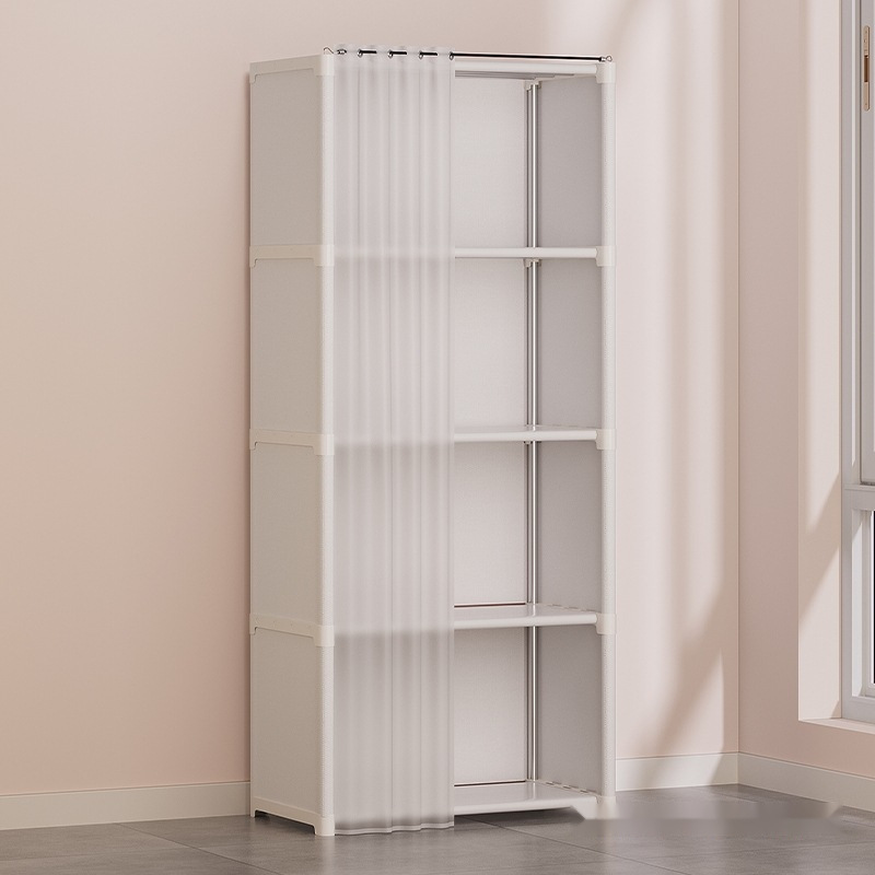 Multi-Layer Storage Rack for Home Bedroom, Floor-Standing Dustproof Simple Wardrobe, Bag Display Cabinet, No Drilling Required