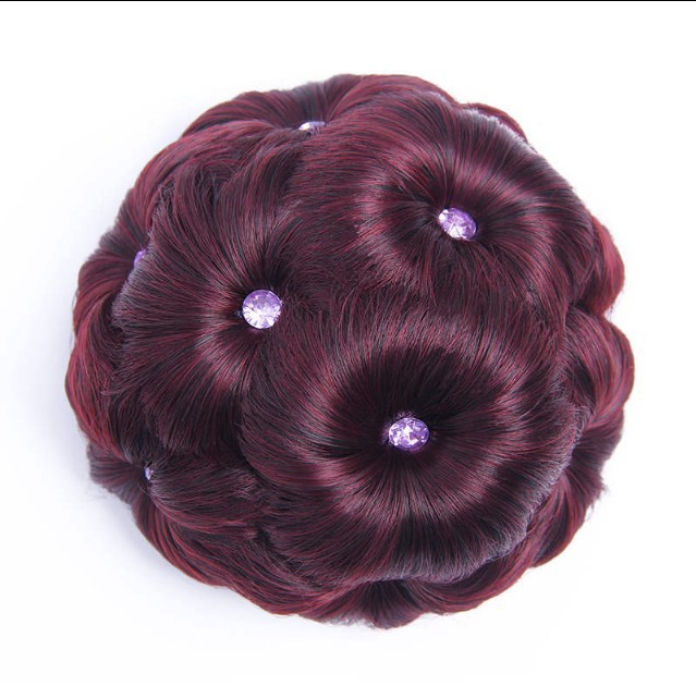 Peluca de pelo bolsa de pan cabeza flor brote accesorios para el cabello agarre nueve flor bola cabeza pelo rizador de pelo rizado bolsa de cinco colores anillo de pelo