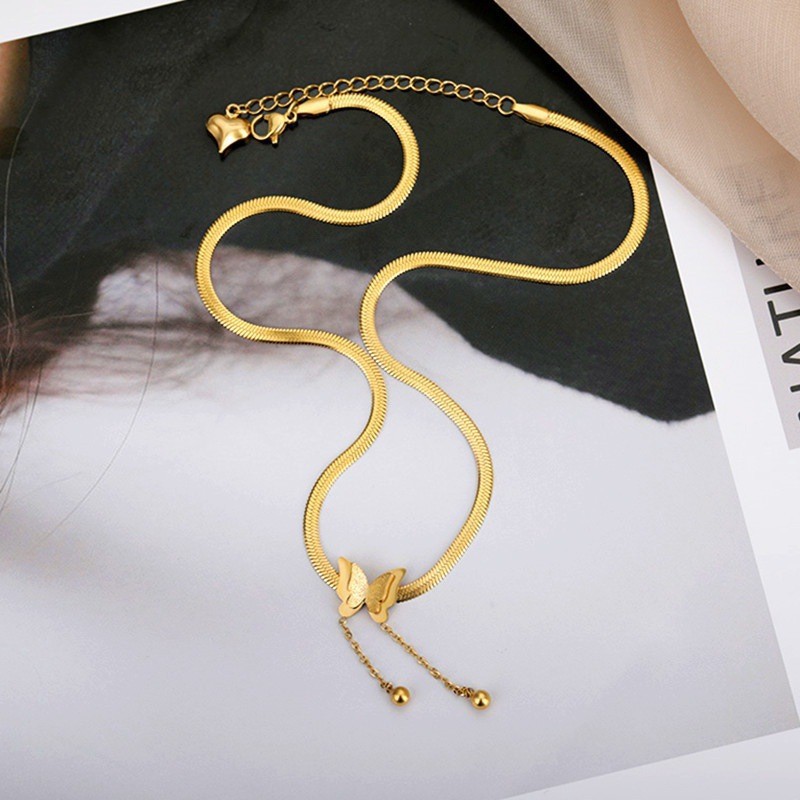 Nuevo collar de acero de titanio incrustado en diamantes para mujeres todo a juego ins Internet celebridad luz Cadena de clavícula de lujo elegante joyería de alto grado que no se desvanece