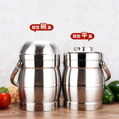 Manufacturer Direct Supply Stainless Steel Insulated Carry Pot Large Capacity Rice Bucket Thick Multi-Compartment Rice Box Canteen Gift