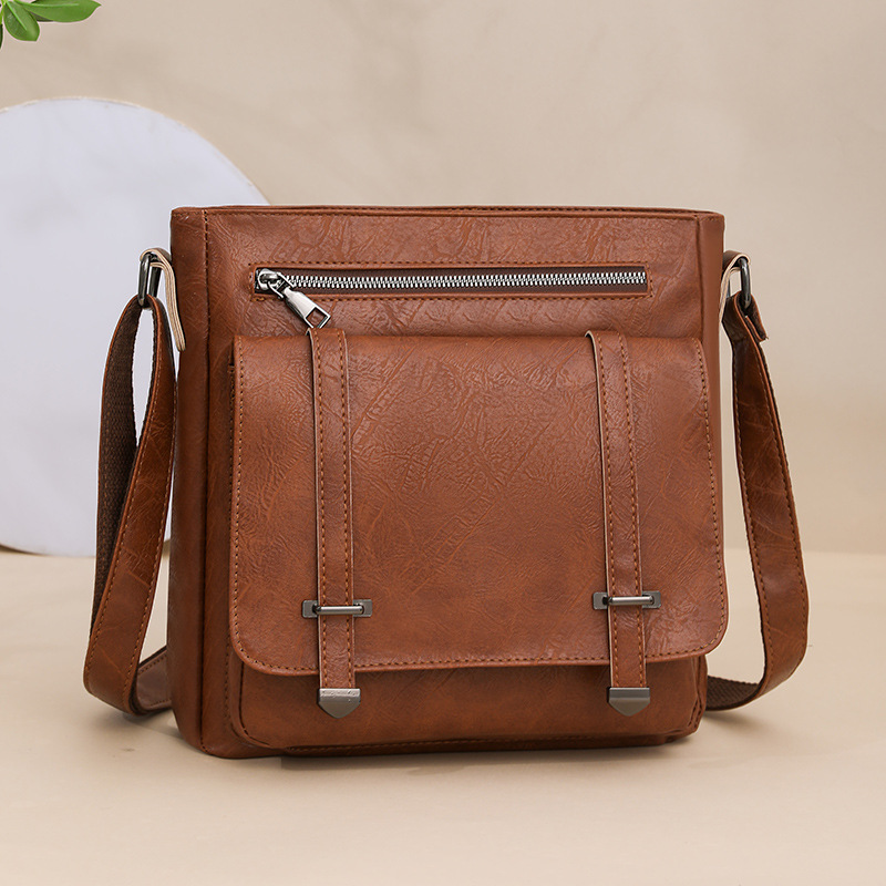 Amazon Cross-Border Women's Shoulder Bag, Fashionable and Personalized Large-Capacity Messenger Bag, Commuter Crossbody Bag, Textured Small Square Bag