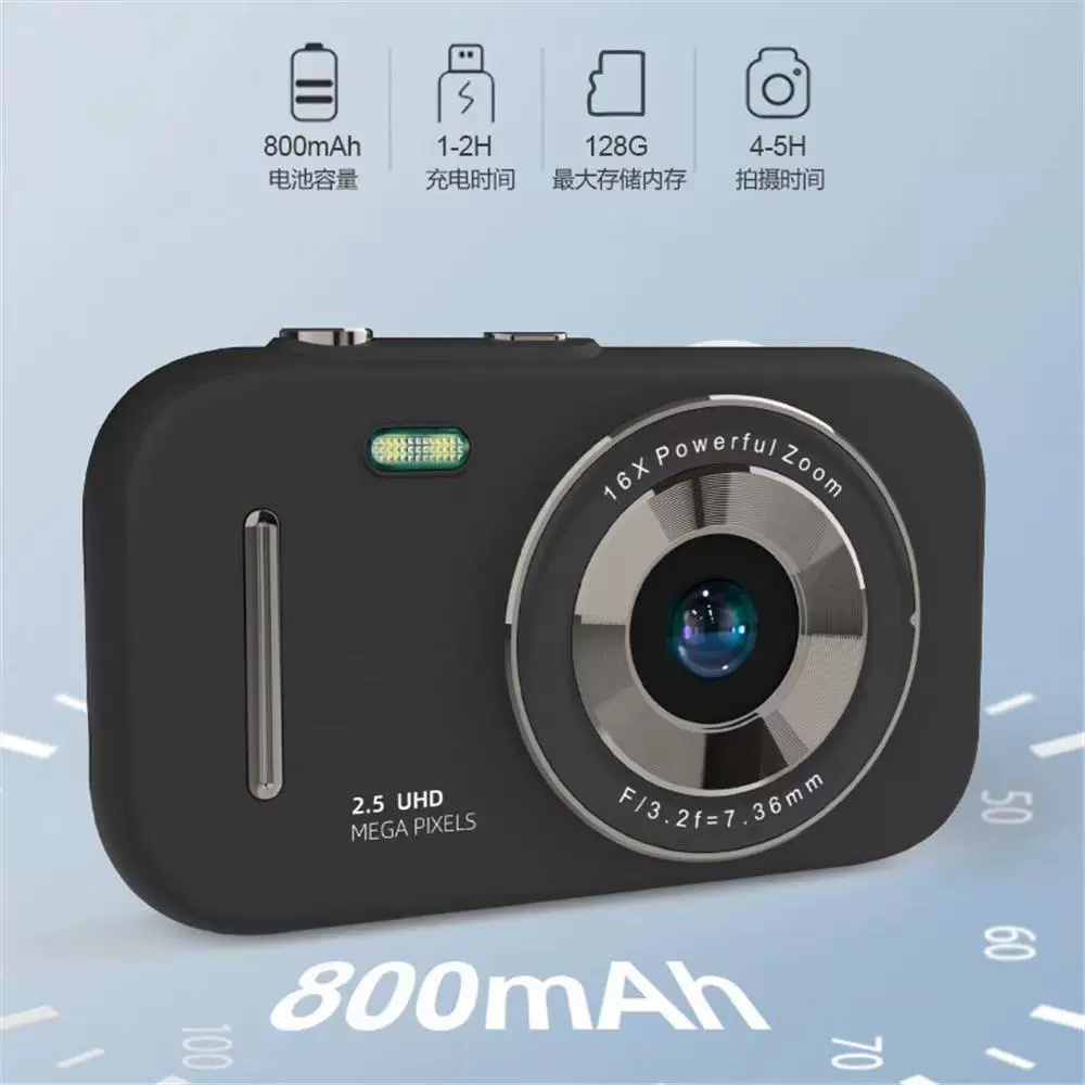 Новая CCD цифровая камера 4K ультратонкая с антишоком и функцией красоты, умная, 16x зум