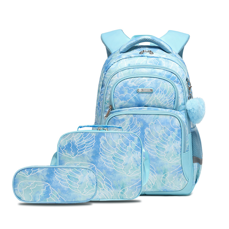 Mochila Escolar de Primaria 1-3 Grado de Tela Oxford Transpirable, Súper Ligero, Protección de Columna para Escuela