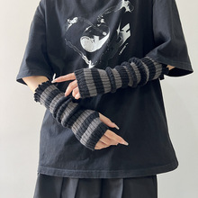 日系原宿cos电竞少女手臂套y2k千禧辣妹露指袖套蹦迪JK亚文化手套