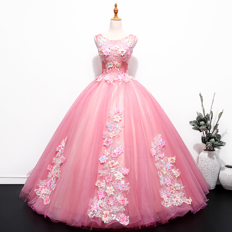 Vestido de noche petal de flores examen de arte música vocal hermosa voz rendimiento en solitario vestido anfitrión de reunión anual larga mujer delgada