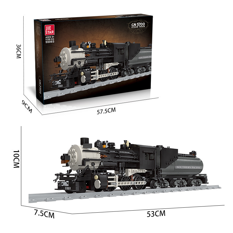 Jiexing pequeña partícula locomotora de vapor bloques de construcción para niños modelo de tren de simulación niño regalo de juguete del día del niño