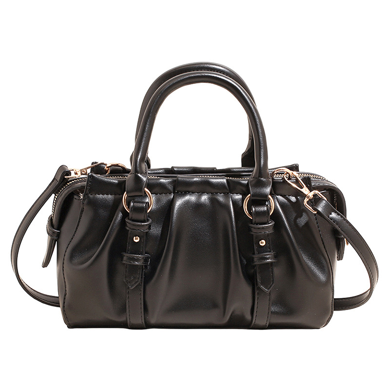 Nicho Zhong bolso de mano plegable Boston 2026 mujer nueva moda transfronteriza alta textura mochila de hombro