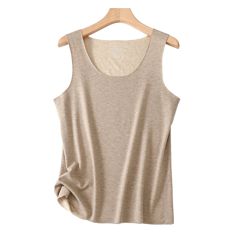 (카테고리A) 흔적이 남지 않는 실크 항균 A타입 라운드넥과 남성용 밑단 캐시미어 조끼로 남성 가을겨울 따뜻한 조끼