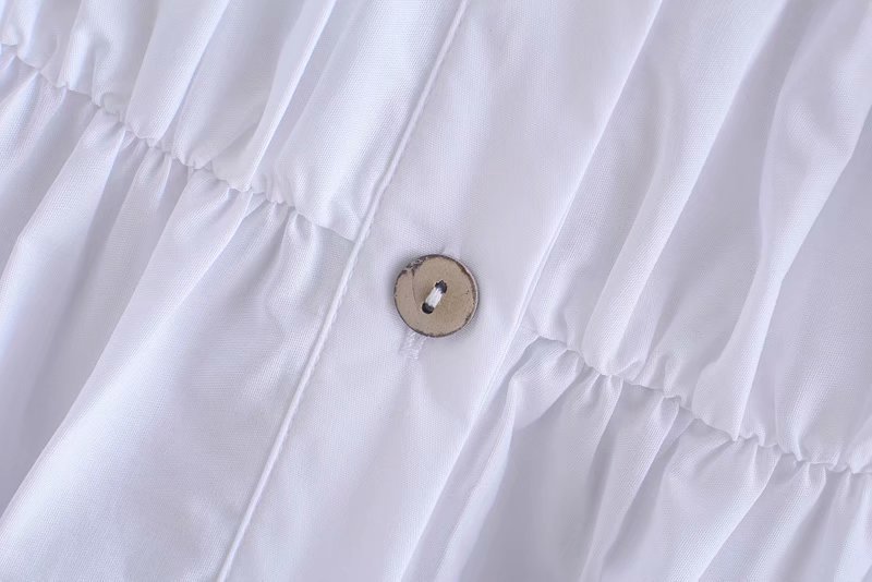 square collar loose poplin mini dress NSAM43029