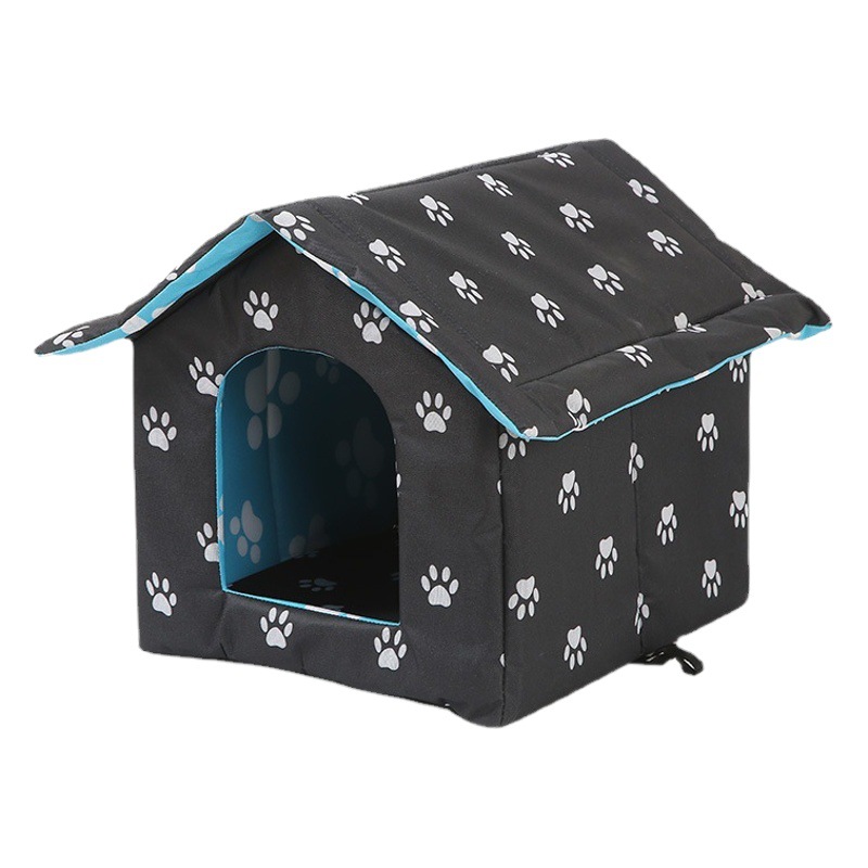 Nido de gato errante impermeable gato casa perrera al aire libre gato callejero casa caliente mascota casa Villa plegable extraíble y lavable