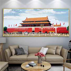 北京风景晶瓷画长城装饰画故宫天安门挂墙鸟巢水立方挂画天坛图片