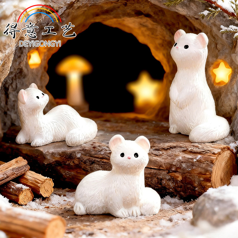 Micro-Landscape Cute Creative Artificial Small Ferret Doll Resin Ornaments Moss Gardening Decorations Desktop Small Ornaments Micro-Landscape Cute Creative Artificial Small Ferret Doll Resin Ornaments Moss Gardening Decorations Desktop Small Ornaments