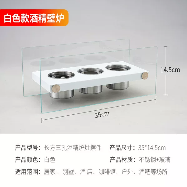 Cross-Border Portable Alcohol Fireplace, Real Flame French-Style Tabletop Stove, Three-Hole Luxury Multifunctional Smokeless Heater