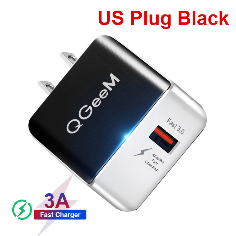 5V3A charger supports QC3.0 fast charging mobile phone charging head for Apple Xiaomi Samsung seat charging Wall charging plug
