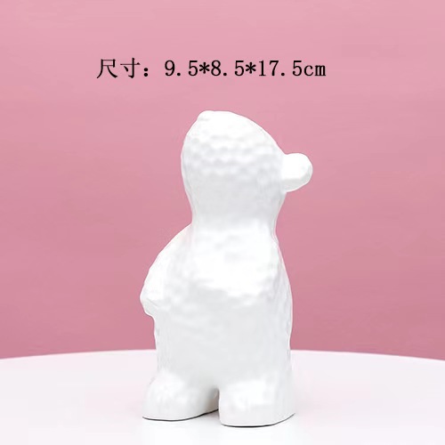 Estilo europeo de cerámica Oso Polar decoración ins simple creativo blanco vino gabinete pasillo hogar artesanía Decoración