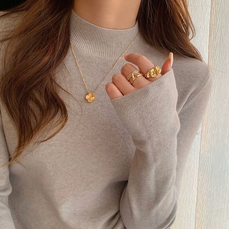 Elegant 2025 Autumn Half Turtleneck Sweater Knitted Base Shirt Long Sleeve Slim Fit Inner Layer with Ice Silk Shoulder Straps