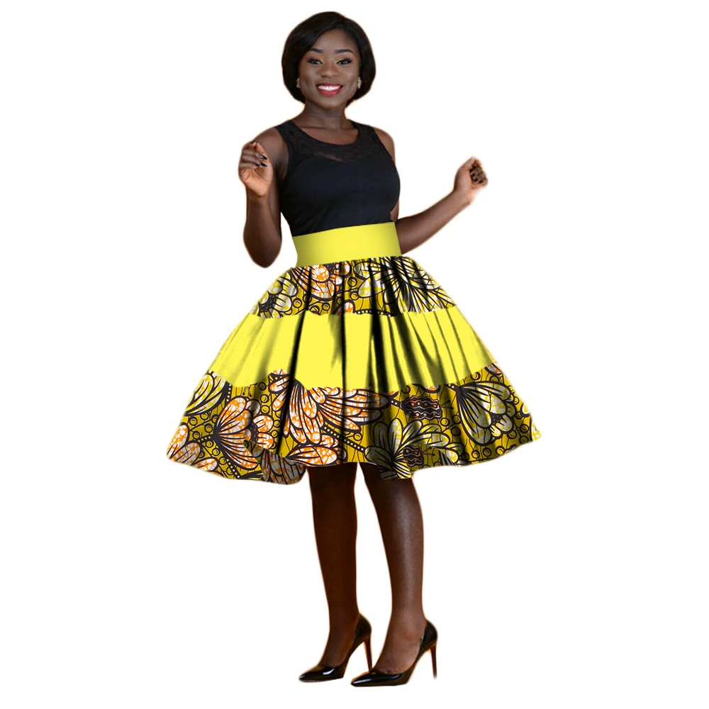 Африканская этническая одежда, японская и корейская повседневная юбка-полусолнце средней длины, элегантная летняя юбка-полусолнце в корейском стиле, трансграничные поставки wy2297