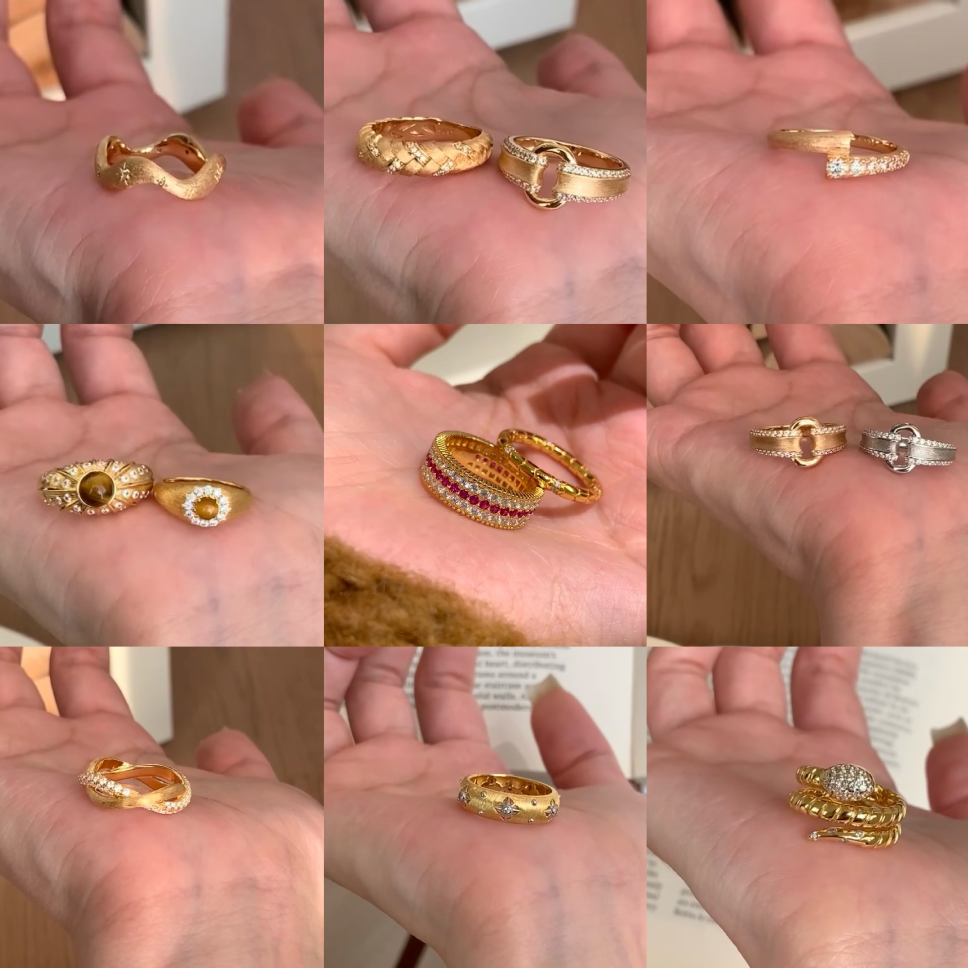 Anillo abierto de piedra ojo de tigre de circón medieval, anillo de dedo de comida de todo fósforo de nicho femenino, temperamento de moda, joyería de lujo ligera al por mayor