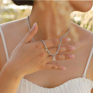 Cross-border handmade high-grade stainless steel pendant necklace fashion trend gold and silver pendant necklace