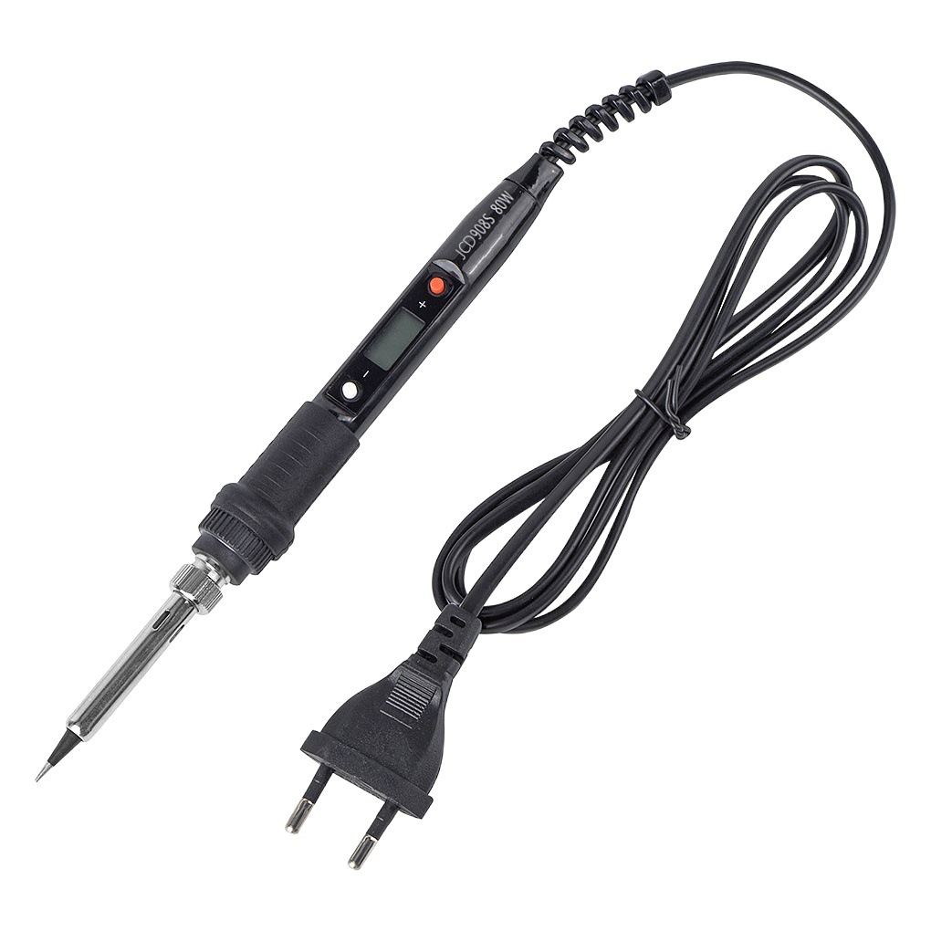 Venta directa de fábrica, soldador eléctrico 908S de 80W con pantalla LCD, temperatura ajustable, soldador eléctrico de 110V, juego de herramientas.