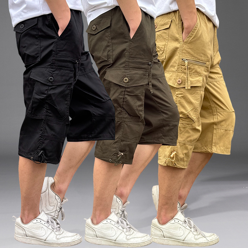 Men's Cargo Shorts for Export, Loose Thin Multi-Pocket Outdoor Sports Casual Shorts