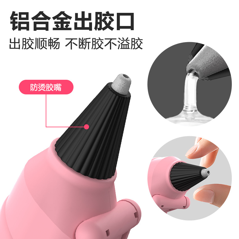 Pistola de pegamento termofusible con batería de litio, fabricante transfronterizo TEMU/Amazon/TT, pistola de pegamento al por mayor para manualidades caseras y bricolaje