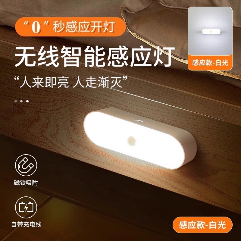 人体感应小夜灯智能充电式声控灯家用无线M|undefined