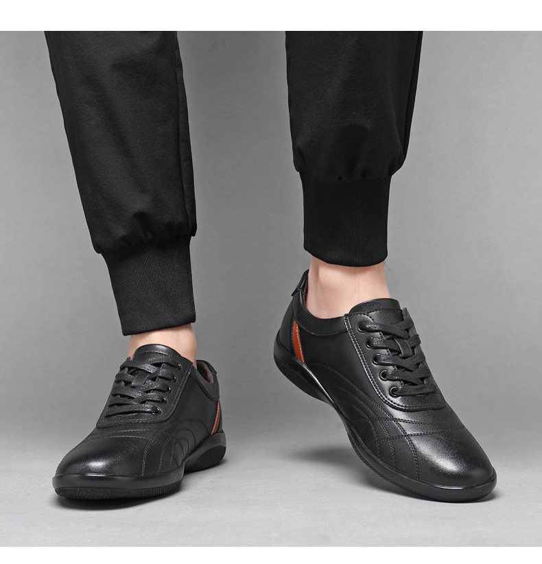 Giày thể thao nam da bò thoáng khí, giày lười đa năng phong cách casual, đế cao 2,5 cm — GX2385 màu trắng, GX2385 màu xám, GX2385 màu đen chi tiết 20