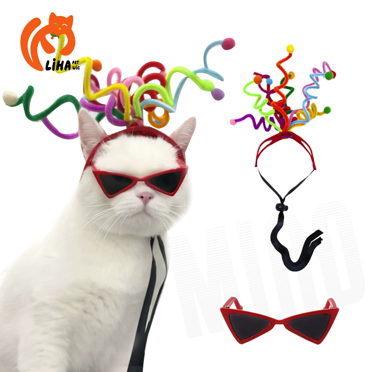 Домашние животные милые украшения могут быть скручены и изогнутые формы шарик кошачий головной убор домашних животных собака день рождения собака повязка