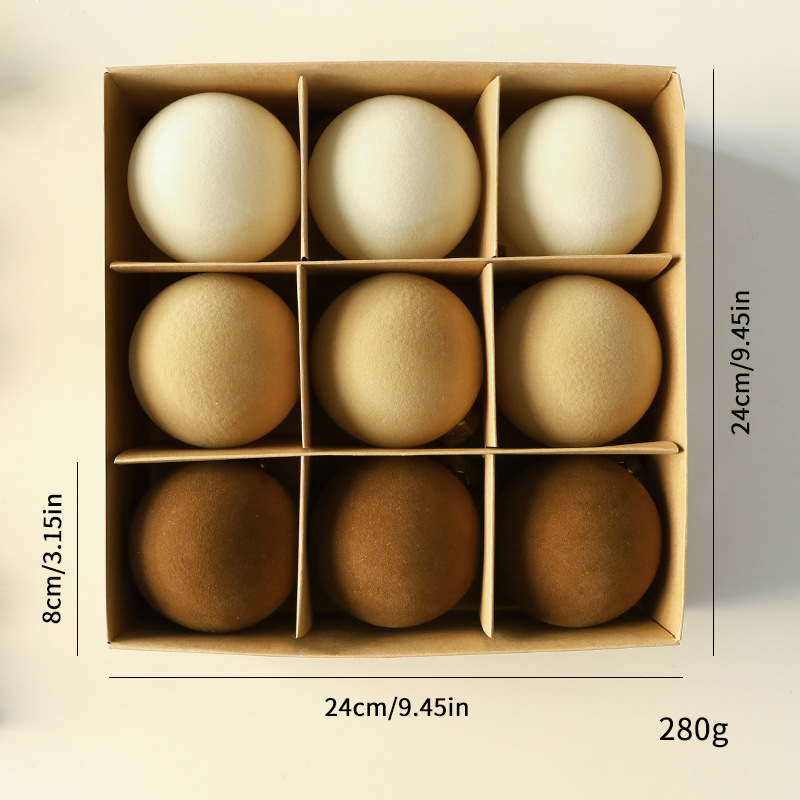 2025 nueva bola de Navidad hecha a mano bola de floquete colgante de Navidad colgante de árbol de Navidad floquete bola de Navidad bola especial