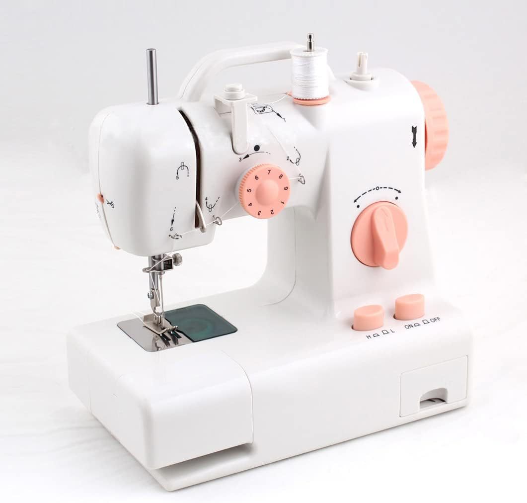 迷你缝纫机318，家用双速便携式缝纫机，旅行，基础缝纫机