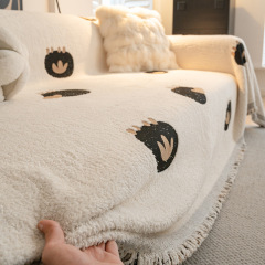 猫の引っ掻き傷防止ソファカバー布製クリーム風フルカバーブランケット万能シートカバー専用ふわふわ素材