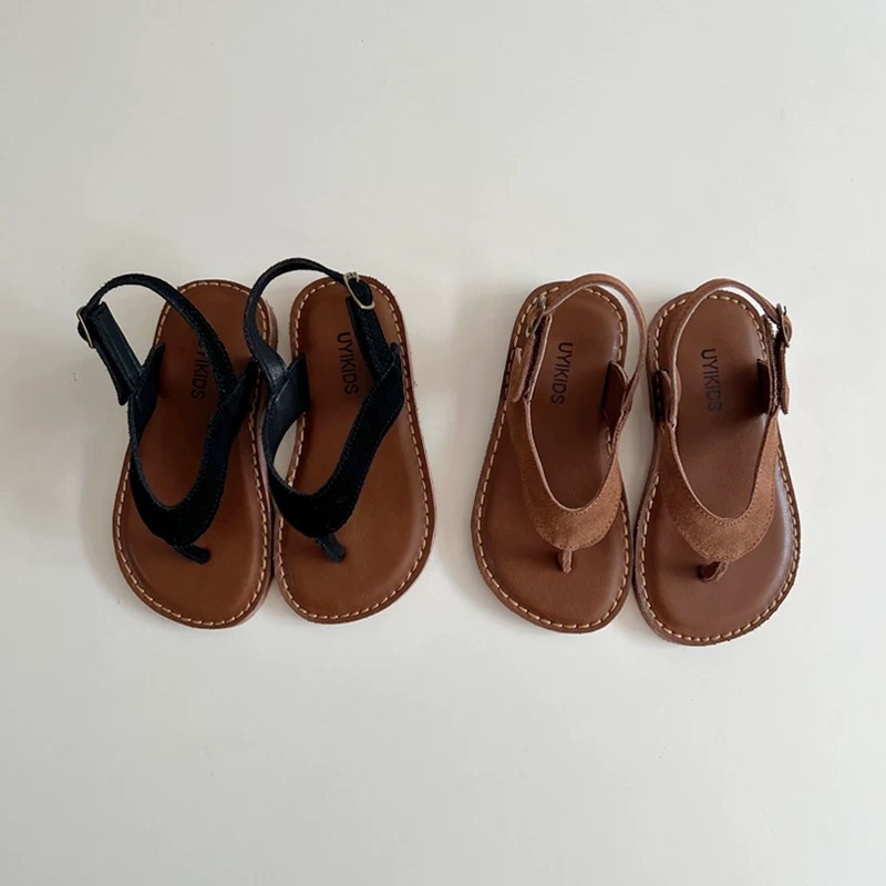 Children's suede summer sandals
