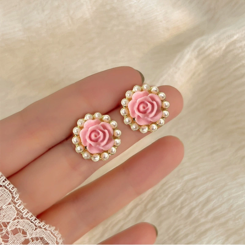 Fuchsia cute earrings, silver 925 sample, 2023 collection, high-end
