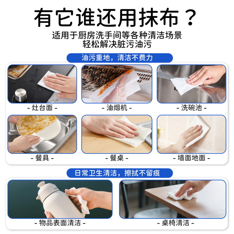 油汚れを除去するキッチンワイプ、コンロとレンジフードの掃除、厚手のキッチンウェットワイプ、80枚のウェットワイプ、カスタマイズされた大型パッケージ|undefined