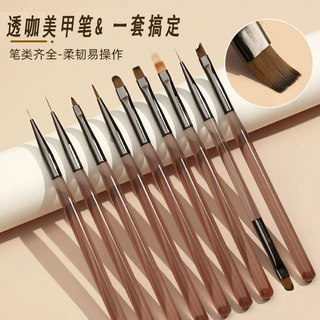 日式美甲笔刷套装美妆工具扫扫笔双头建构笔彩绘拉线笔光疗晕染笔
