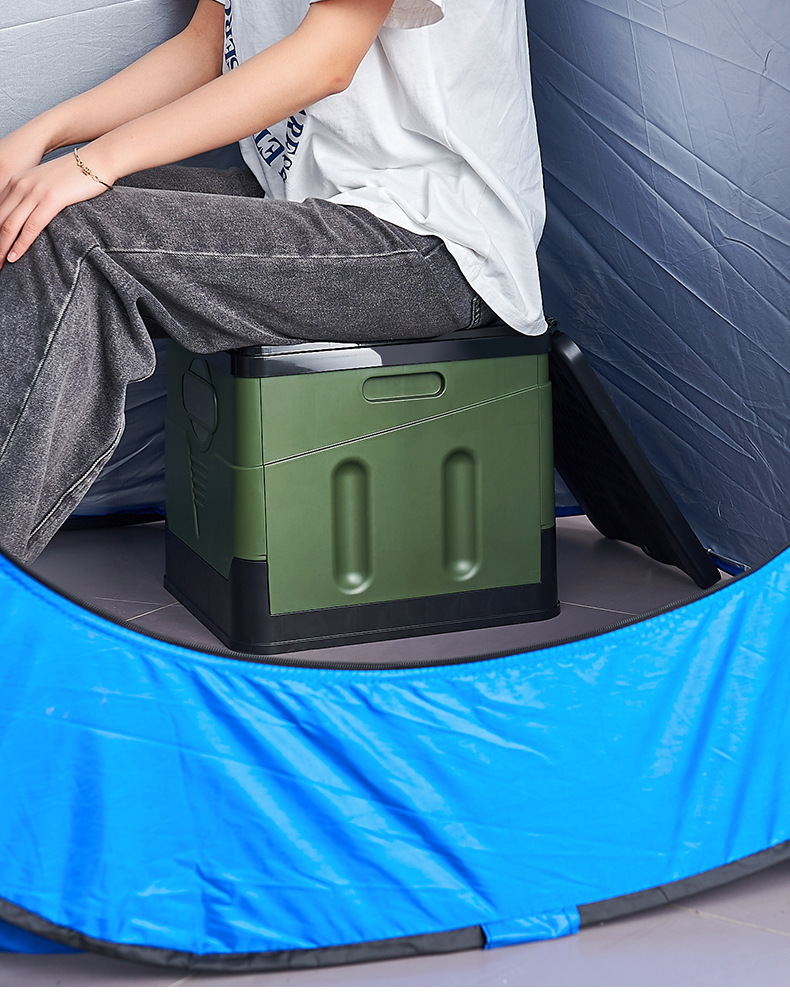 Outdoor Car-Mounted Toilet Portable Folding Toilet Toilet Hardener Emergency Camping Self-Driving Travel