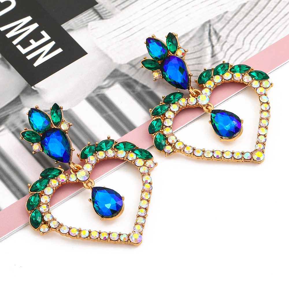 fashion  heartshaped alloy diamond earringspicture9