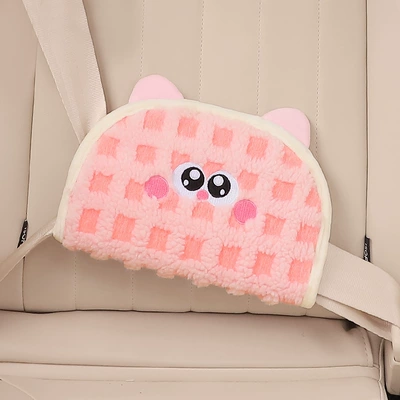 Fixed Adjuster Car Rear – Seat belt shoulder pad - pink-little-monster-regulator